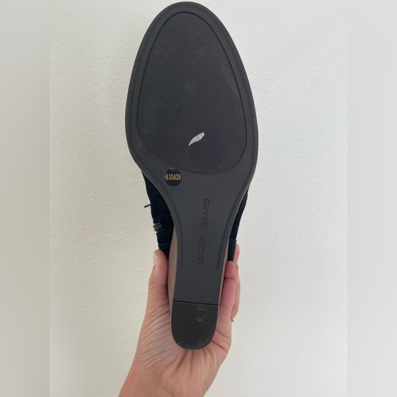 Lucky Brand Shylow Black Wedges Boot Booties sz 8.5 - Picture 2 of 6